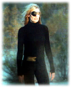 Daryl Hannah as Elle Driver, with hair and eyepatch