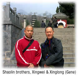 Shaolin brothers, Xingwei and Xinglong (Gene)