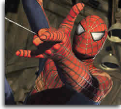The web slinging Spiderman!