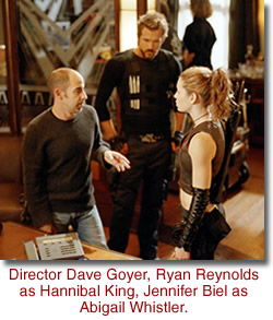 Director Dave Goyer with actors Ryan Reynolds & Jennifer Biel