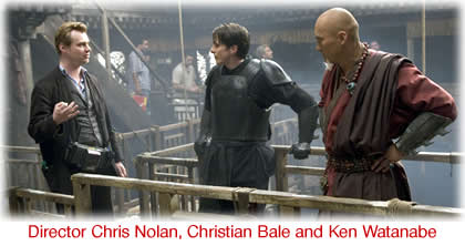 Director Chris Nolan, Christian Bale and Ken Watanabe
