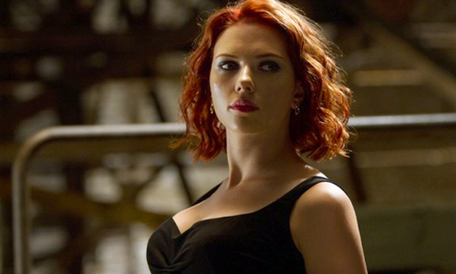 Scarlett Johansson as the dangerously seductive Black Widow