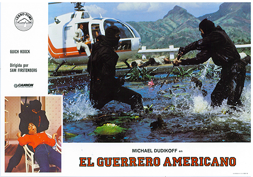 Spanish lobby card for American Ninja. (courtesy of david j. moore)